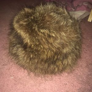 ANTIQUE fur raccoon hat